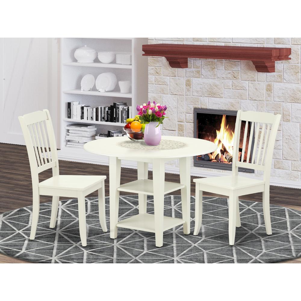 Dining Room Set Linen White, SUDA3-LWH-W