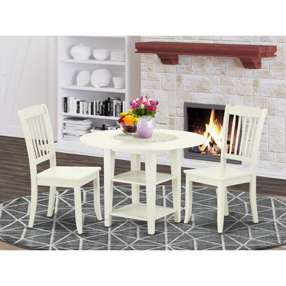 Dining Room Set Linen White, SUDA3-LWH-W