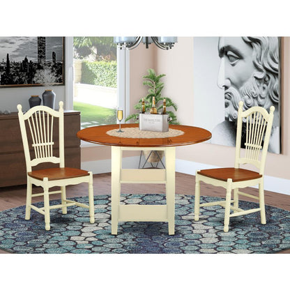 Dining Room Set Buttermilk & Cherry, SUDO3-BMK-W