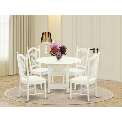 Dining Room Set Linen White, SUDO5-LWH-W