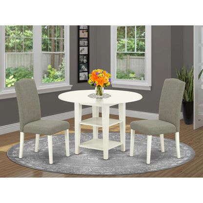 Dining Room Set Linen White, SUEN3-LWH-06