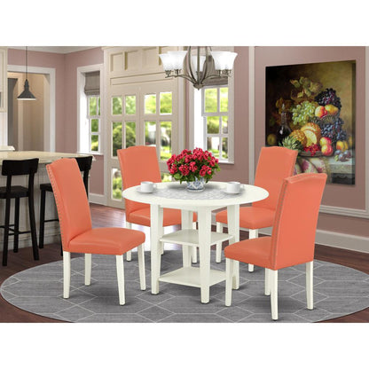 Dining Room Set Linen White, SUEN5-LWH-78