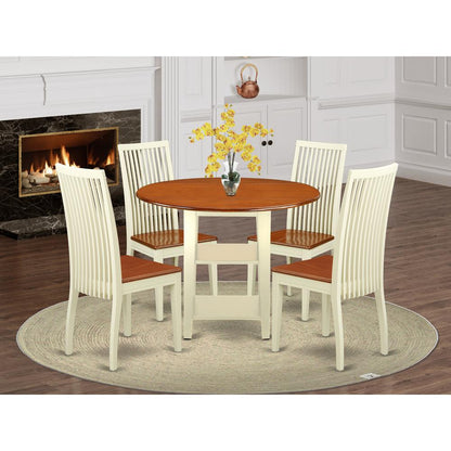 Dining Room Set Buttermilk & Cherry, SUIP5-BMK-W