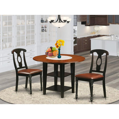 Dining Room Set Black & Cherry, SUKE3-BCH-LC