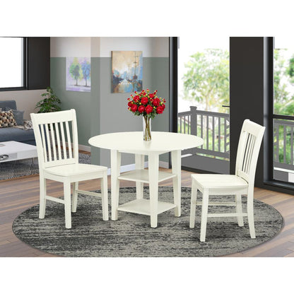Dining Room Set Linen White, SUNO3-LWH-W
