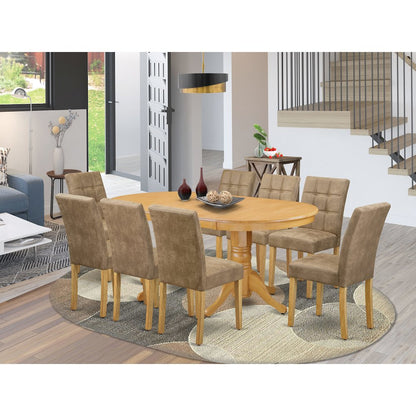9 Piece Mid Century Modern Dining Table Set contain A Dining Table