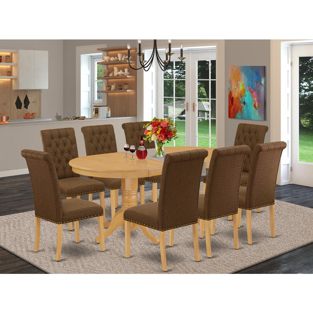 Dining Room Set Oak, VABR9-OAK-18