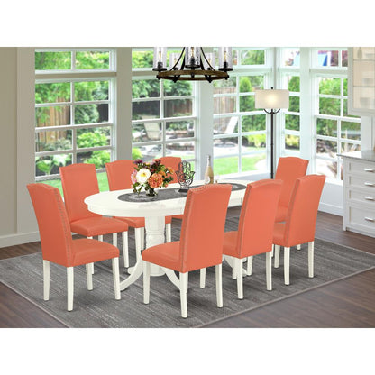 Dining Room Set Linen White, VAEN9-LWH-78