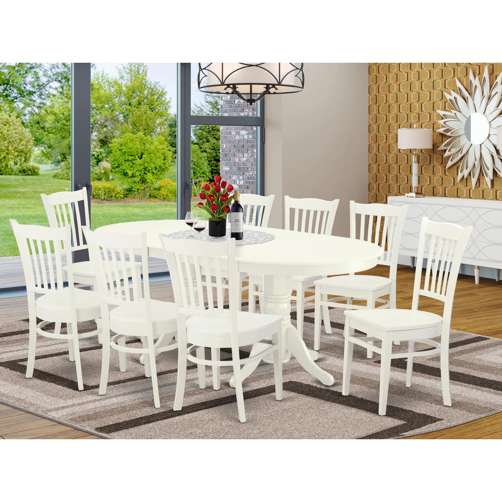 Dining Room Set Linen White, VAGR9-LWH-W