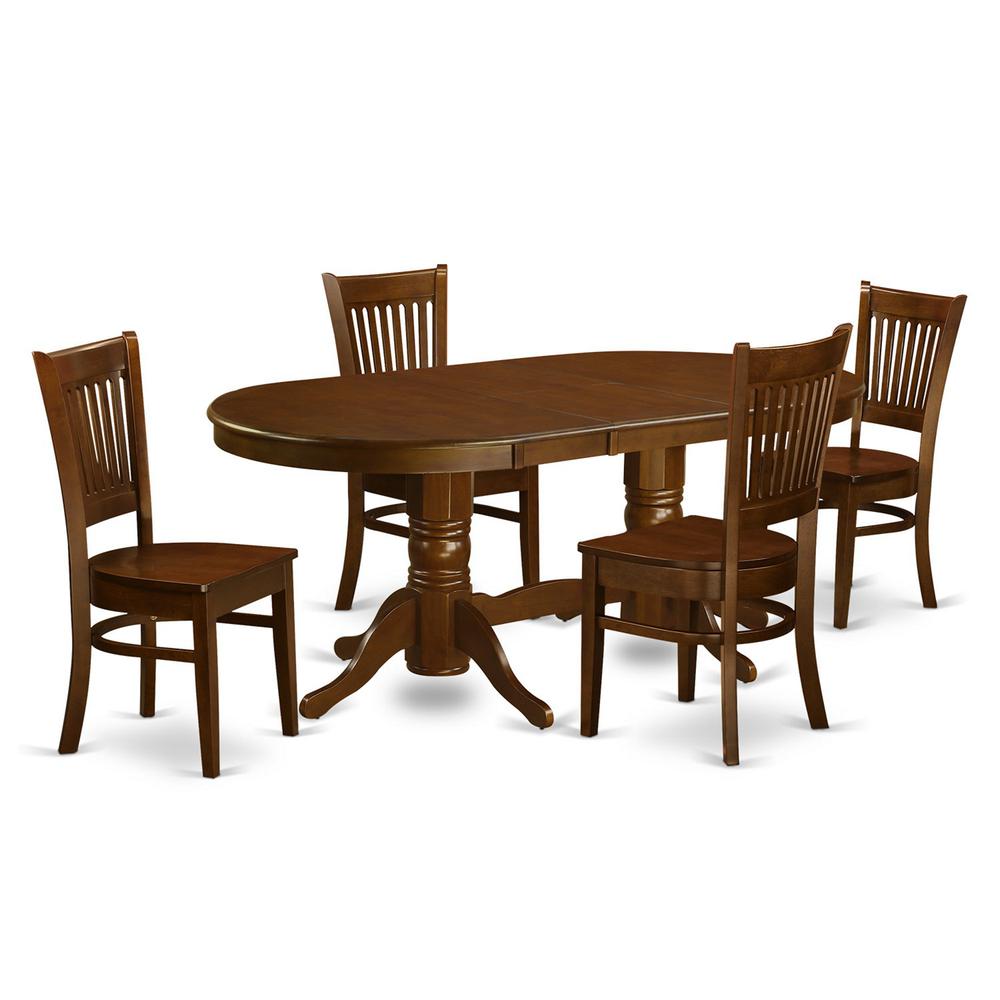 5  Pc  Dining  room  set  for  4  Dining  Table  with  Leaf  and  4  Chairs  for  Dining