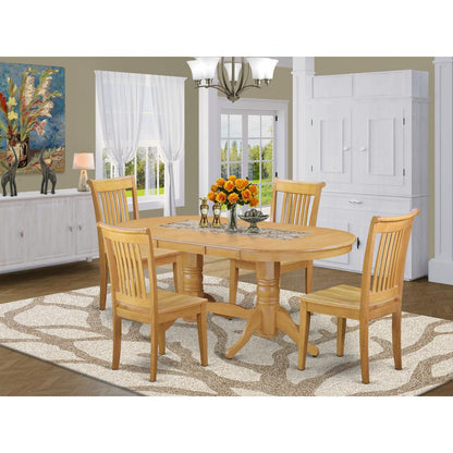 Dining Room Set Oak, VAPO5-OAK-W