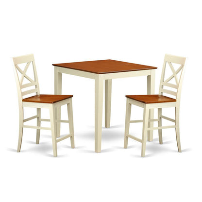 3  PC  Dining  counter  height  set-pub  Table  and  2  Dining  Chairs.