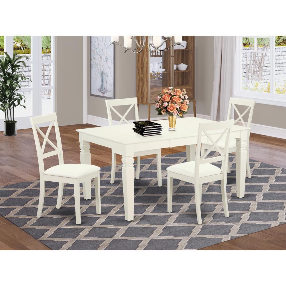 Dining Room Set Linen White, WEBO7-LWH-LC