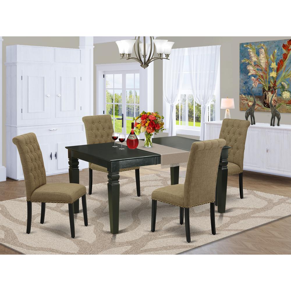 Dining Room Set Black, WEBR5-BLK-17