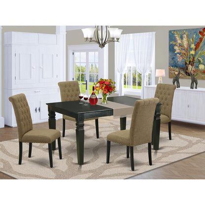 Dining Room Set Black, WEBR5-BLK-17