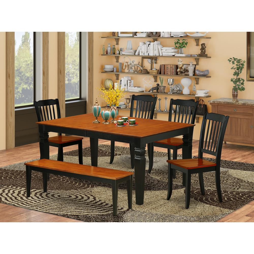 Dining Room Set Black & Cherry, WEDA6N-BCH-W