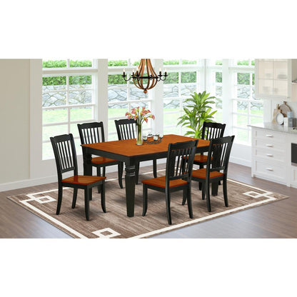 Dining Room Set Black & Cherry, WEDA7-BCH-W