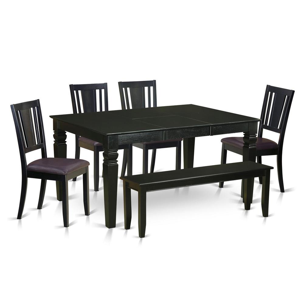 6  PC  dinette  set  -  Kitchen  Table  and  4  dinette  Chairs  along  with  Bench