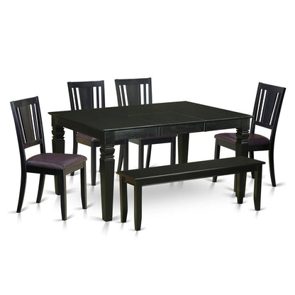 6  PC  dinette  set  -  Kitchen  Table  and  4  dinette  Chairs  along  with  Bench