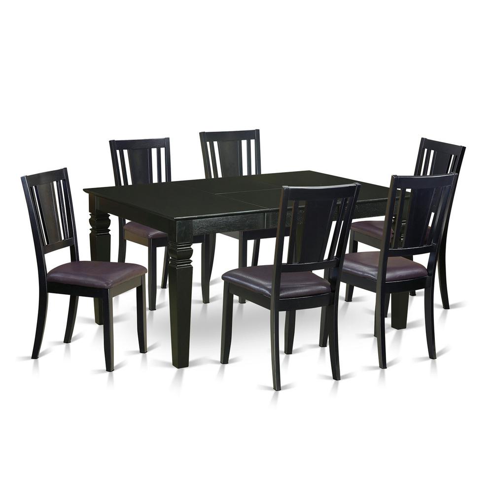 7  Pc  dinette  set  -Kitchen  Table  and  6  Dining  Chairs
