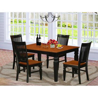 Dining Room Set Black & Cherry, WEST5-BCH-W