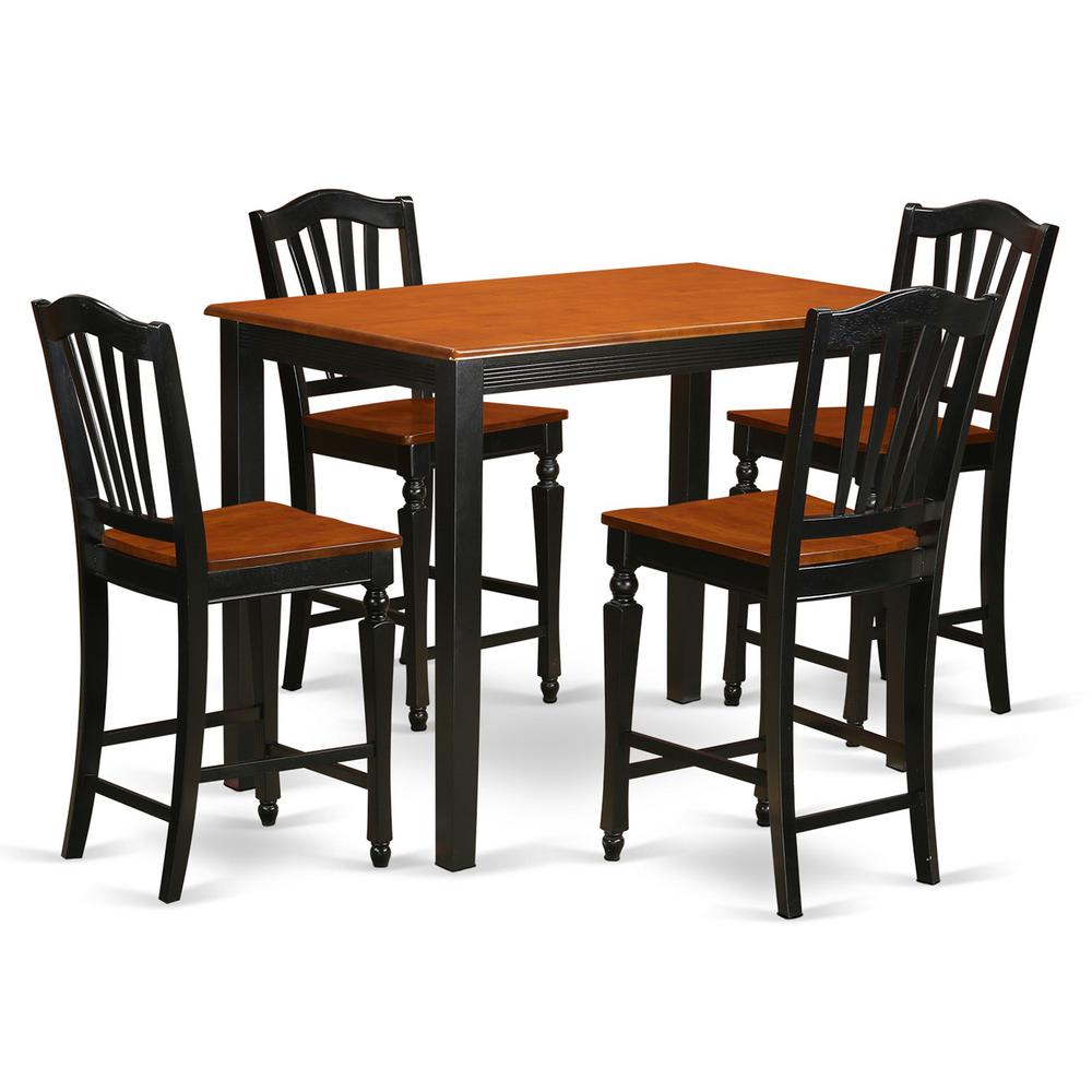 5  Pc  Dining  counter  height  set  -  counter  height  Table  and  4  Kitchen  Chairs.