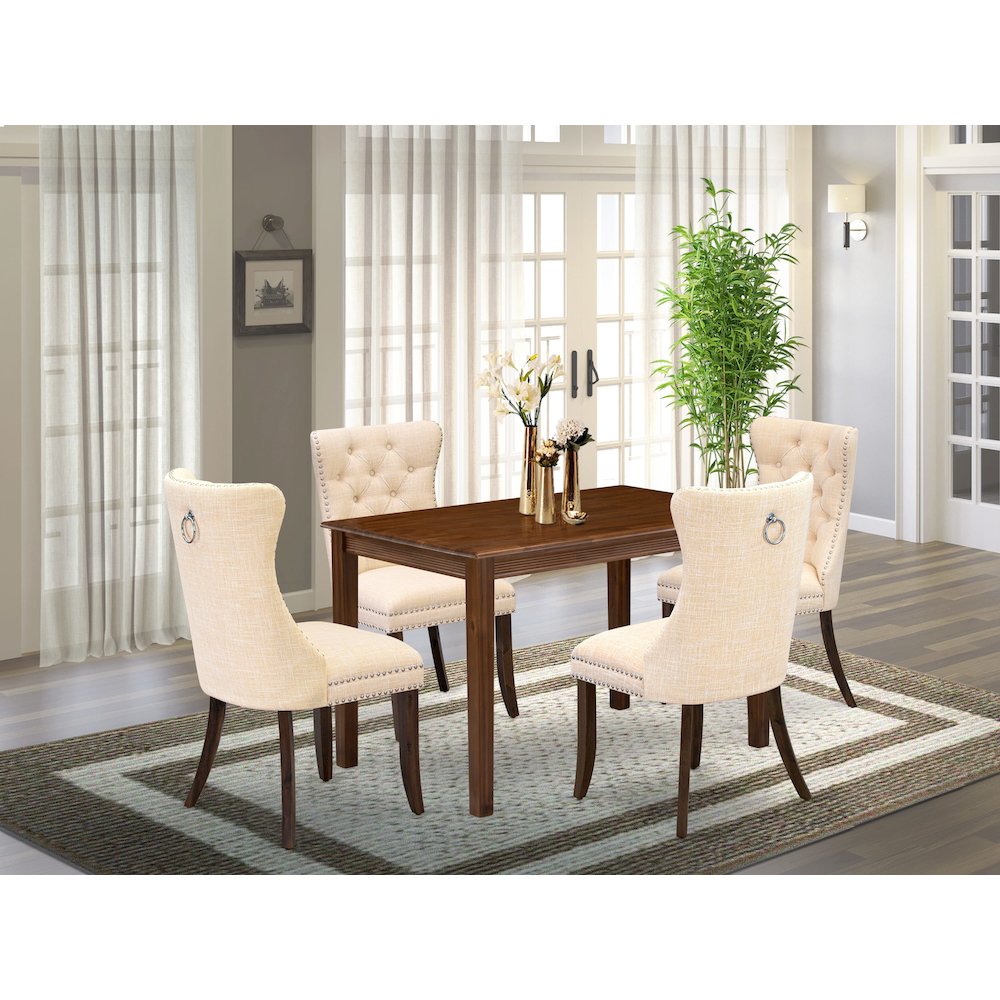 5 Piece Dining Table Set Consists of a Rectangle Kitchen Table