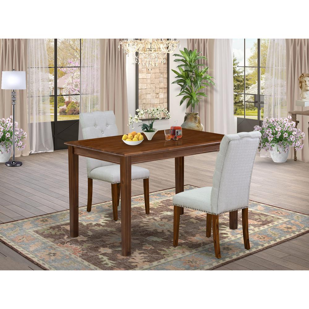 3 Piece Dinette Set for Small Spaces Contains a Rectangle Dining Table
