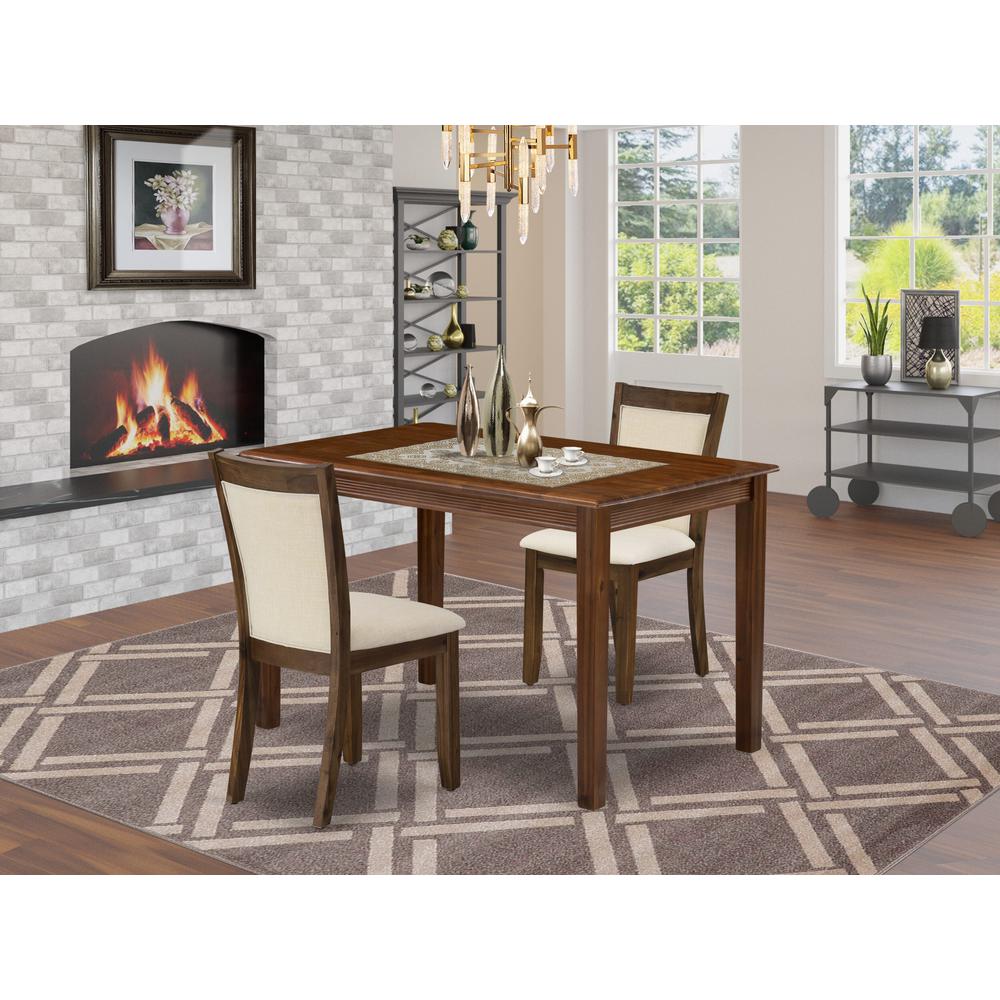 3 Piece Dining Room Furniture Set Contains a Rectangle Dinette Table