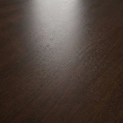 Saddle Brown Drop Leaf Round Table, Pedestal Base, Seats 4