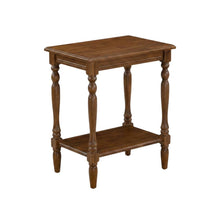 Antique Walnut End Table with Open Storage Shelf for Small Spaces Sturdy Design
