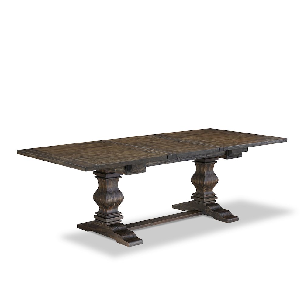 East West Furniture LAGA7-77-40 7 Piece Dining Set Consist of a Rectangle Dining Room Table with Removable Leaf and 6 Dahlia Linen Fabric Upholstered Chairs, 42x92 Inch, Jacobean