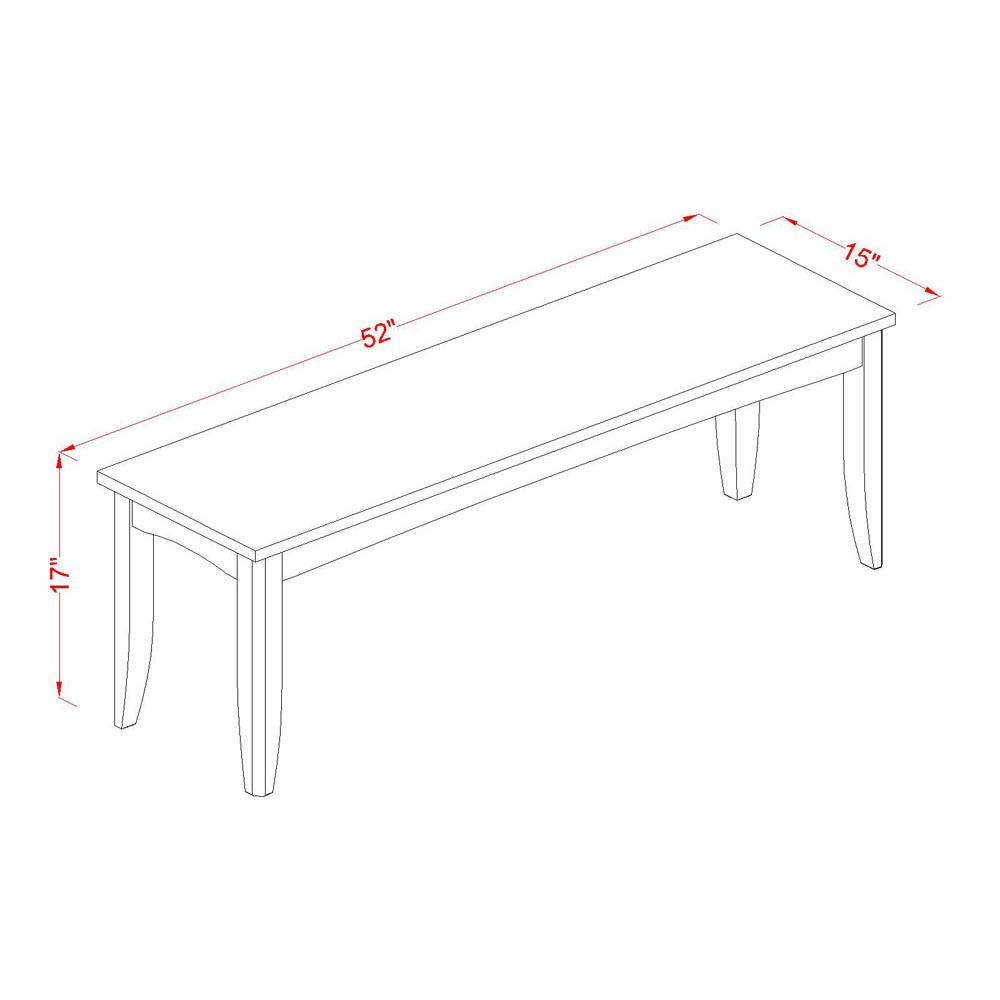 6  PC  Dining  room  set  with  bench-Dining  Table  with  4  Wooden  Dining  Chairs  and  a  bench