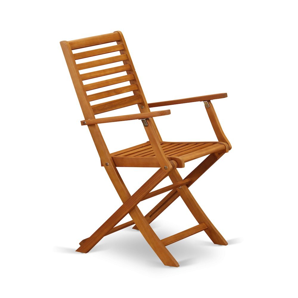 Solid Wood 3-Piece Patio Furniture Set with Bistro Table and Chairs