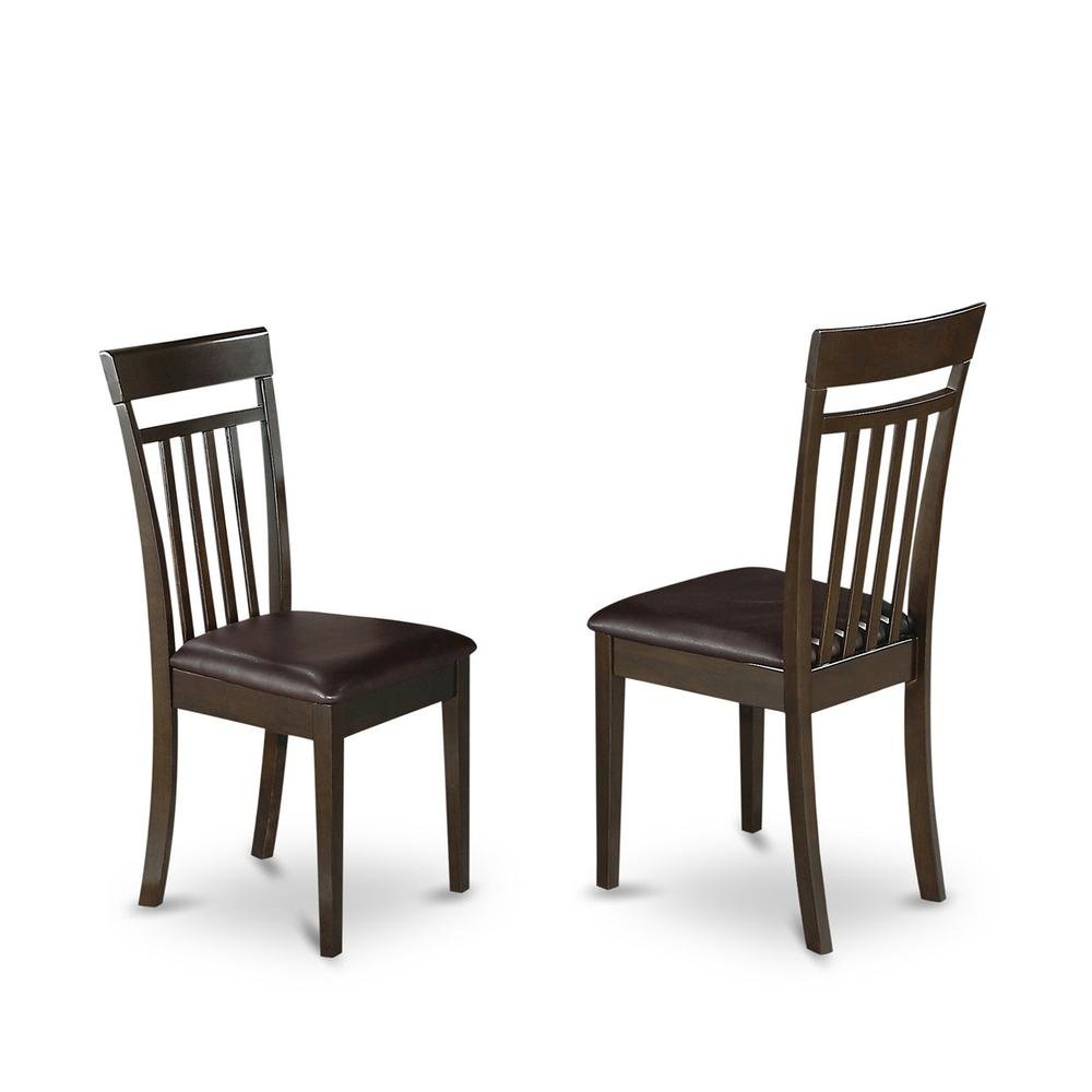 Elegant Wooden Dining Chairs – Slat Back Kitchen Chairs, Set of 2