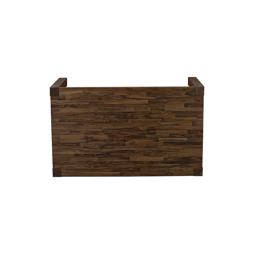 Rectangular Dining Table, Distressed Jacobean, Solid Wood, 60-Inch