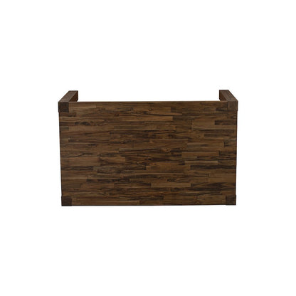 Rectangular Dining Table, Distressed Jacobean, Solid Wood, 60-Inch