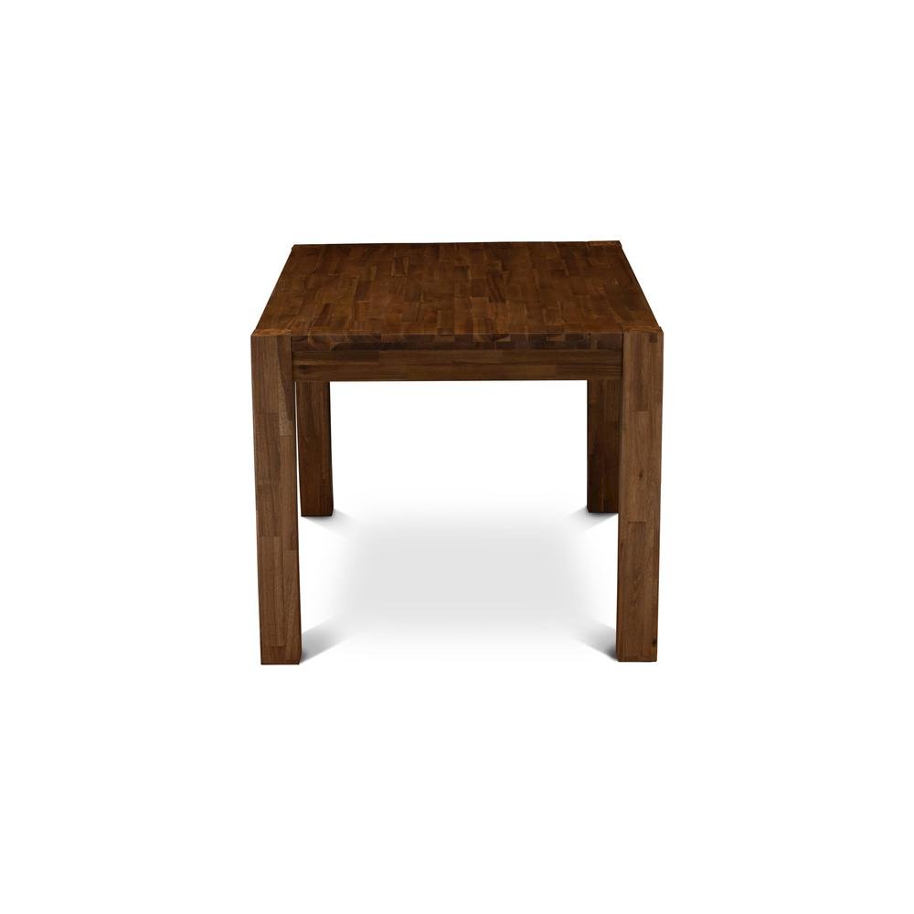 Rectangular Kitchen Table, Antique Walnut, Solid Wood, 60-Inch