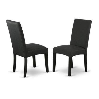 Elegant Black Dining Room Table Set – Kitchen Table and Chairs for 4