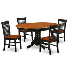5 Piece Dining Set, Butterfly Leaf Table, 4 Wood Chairs, Black Cherry