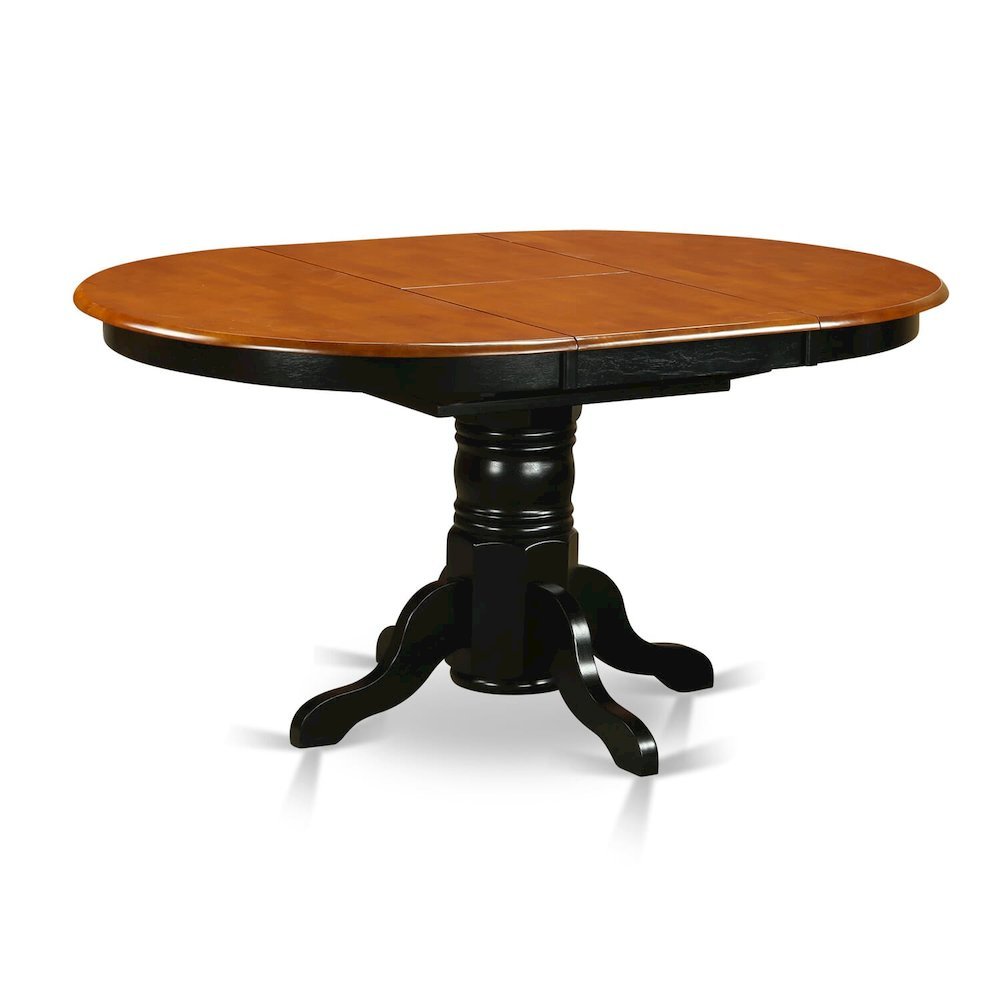 5 Piece Dining Set, Butterfly Leaf Table, 4 Wood Chairs, Black Cherry