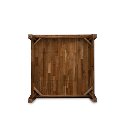 Small Square Wood Kitchen Table, Natural Finish, Dining Nook Furniture