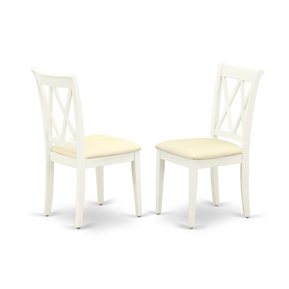 Dining Room Set Linen White, HLCL3-LWH-C