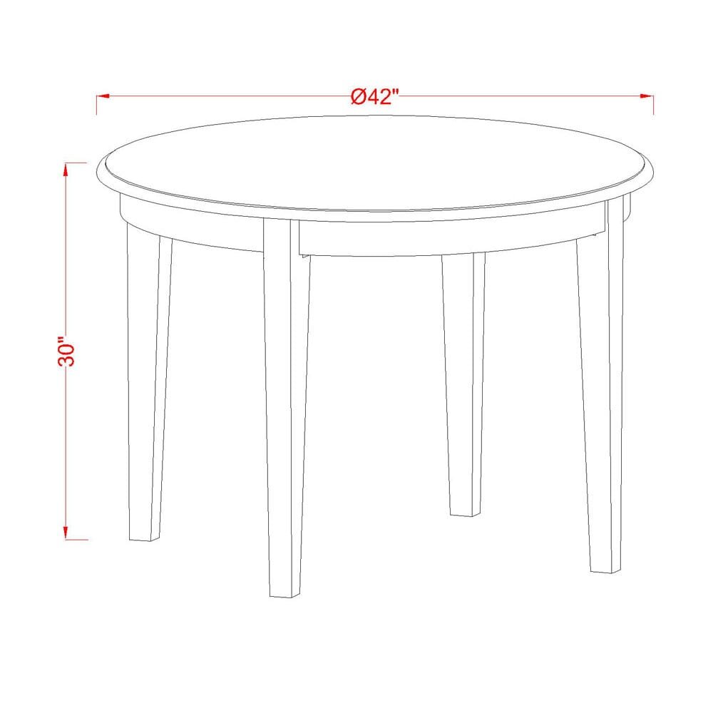 Dining Room Set Linen White, BOAB5-LWH-02