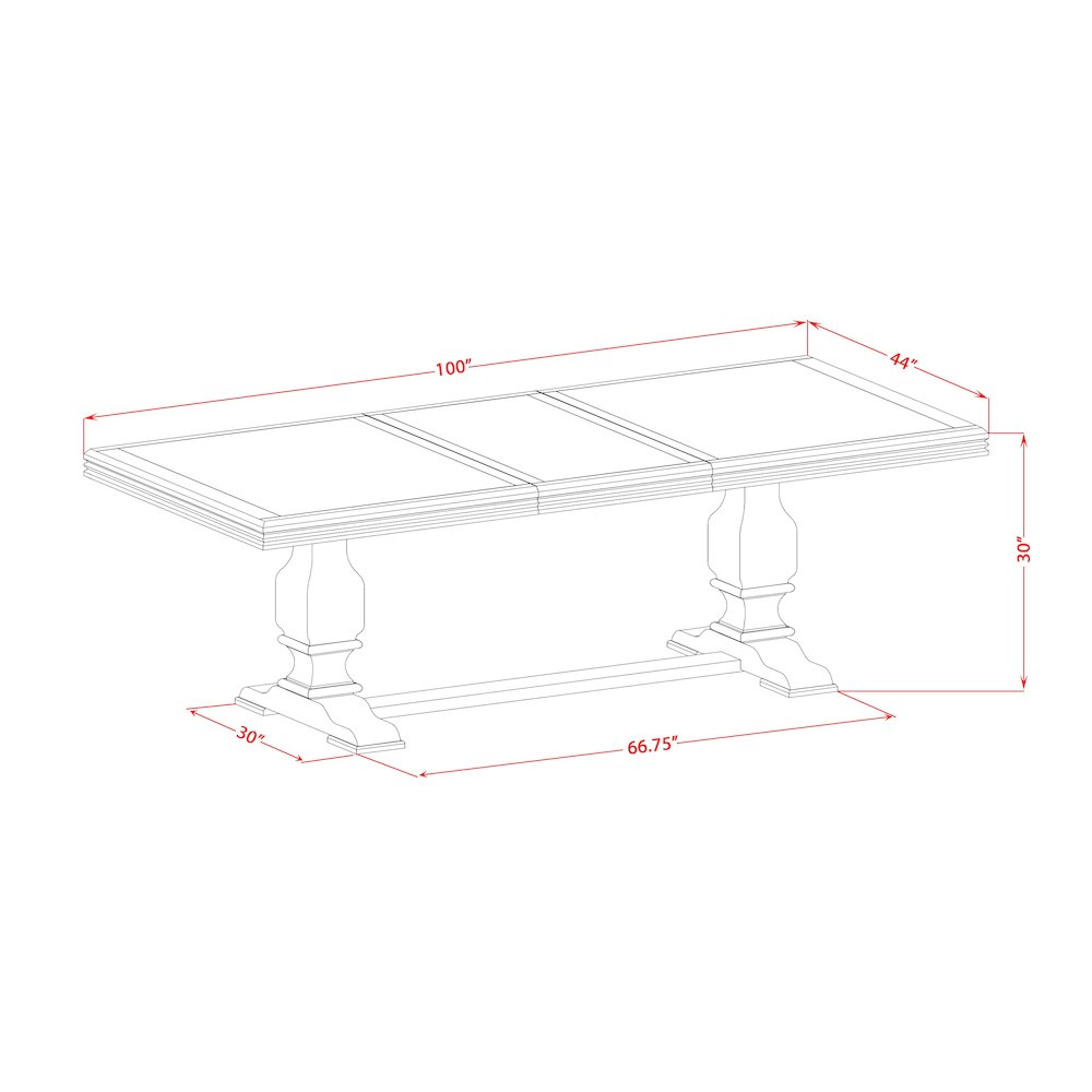9 Pieces Dining Table Set a Rectangle Table and 8 Dining Chairs