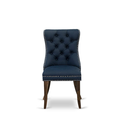 7-Piece Wooden Dining Set In Navy Blue Color