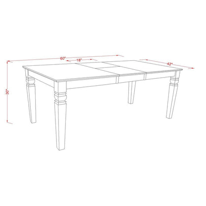 Dining Room Set Linen White, WEDR7-LWH-07