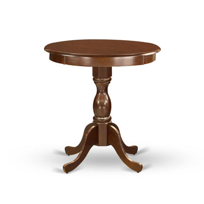 East West Furniture - ESIP3-MAH-W - 3-Pc Dining Room Set - 2 Kitchen Dining Chairs and 1 Wooden Dining Table (Mahogany Finish)