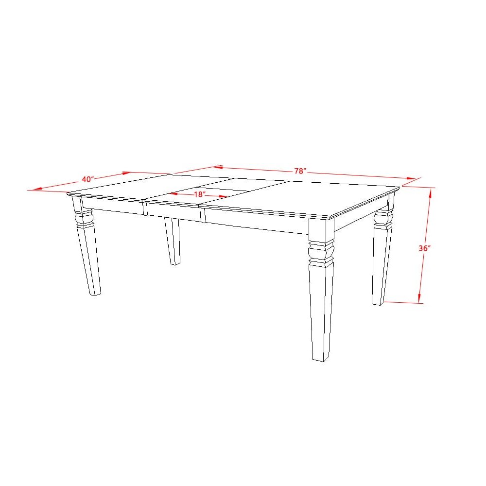 Dining Room Set Linen White, LGBA7-LWH-01