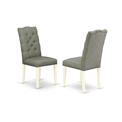 Dining Room Set Linen White, OXEL5-LWH-07
